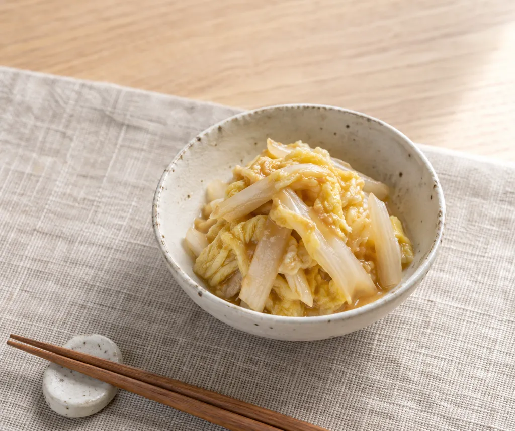 白菜のしょうが酢味噌和えの完成イメージ