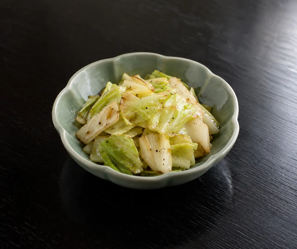 キャベツのにんにく炒めの完成イメージ