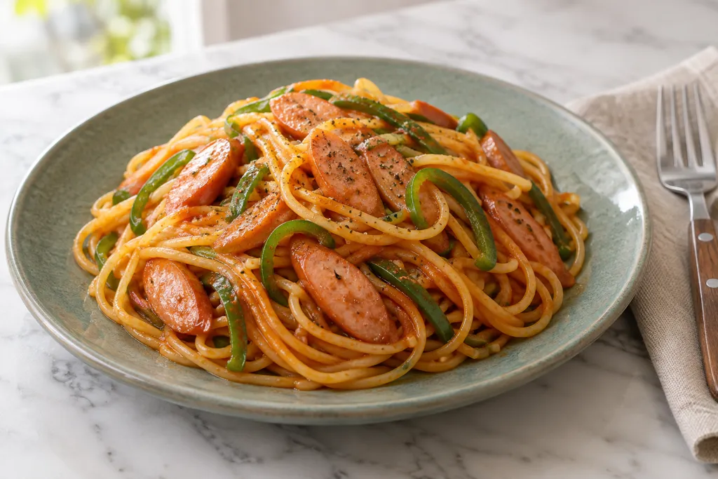 ケチャップパスタの完成イメージ