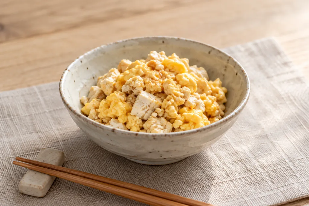 豆腐と卵のふんわりそぼろの完成イメージ