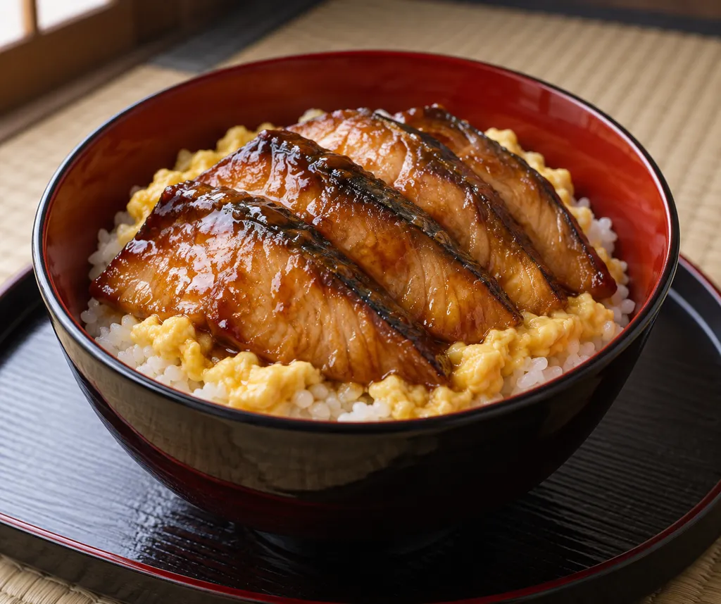 ぶりと卵の丼の完成イメージ