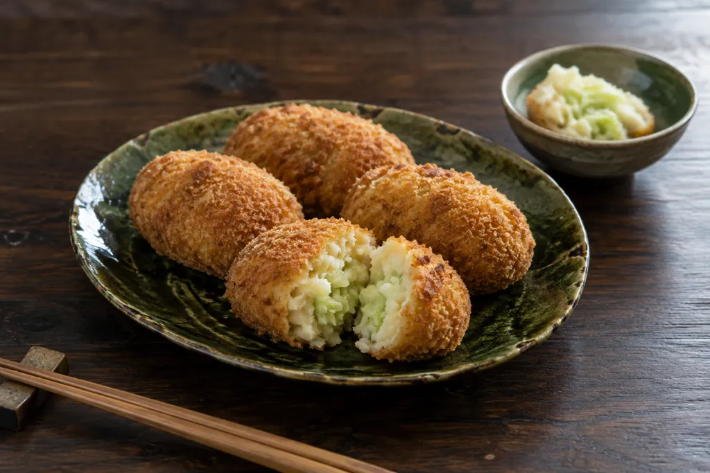 じゃがいもとキャベツの焼きコロッケの完成イメージ