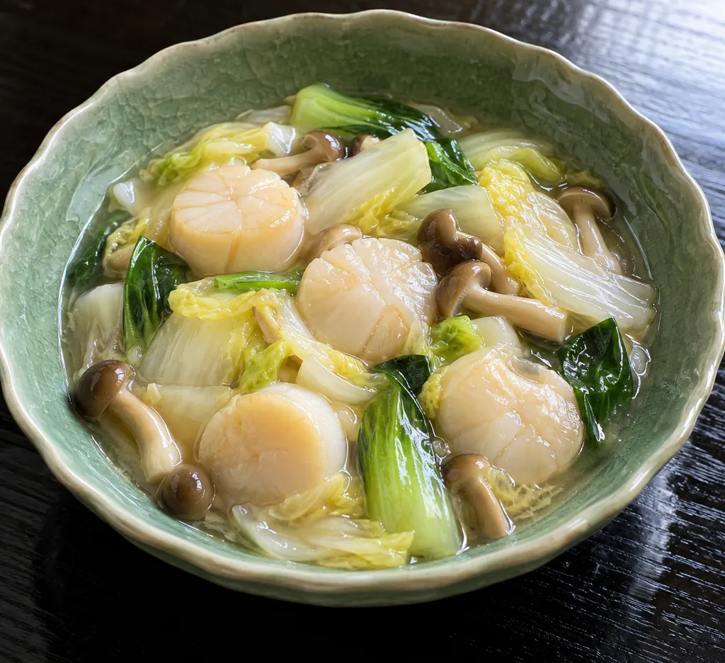 ほたてと白菜の八宝菜あんの完成イメージ