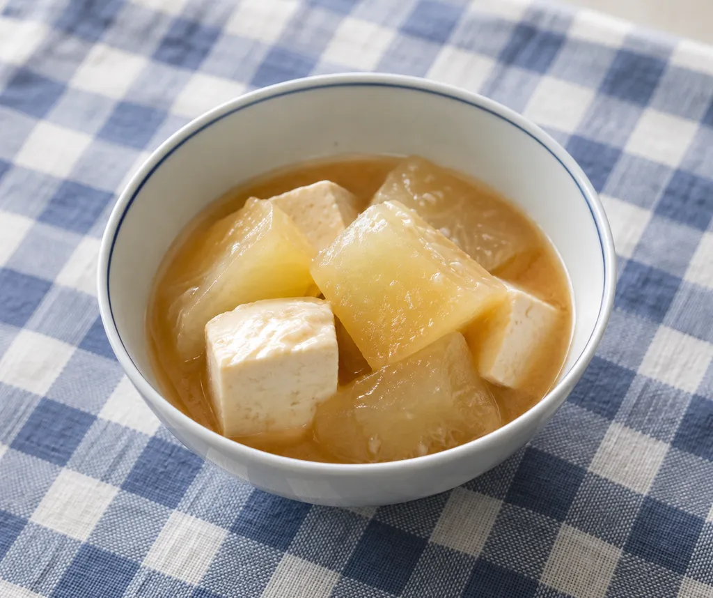 豆腐と冬瓜の味噌煮の完成イメージ
