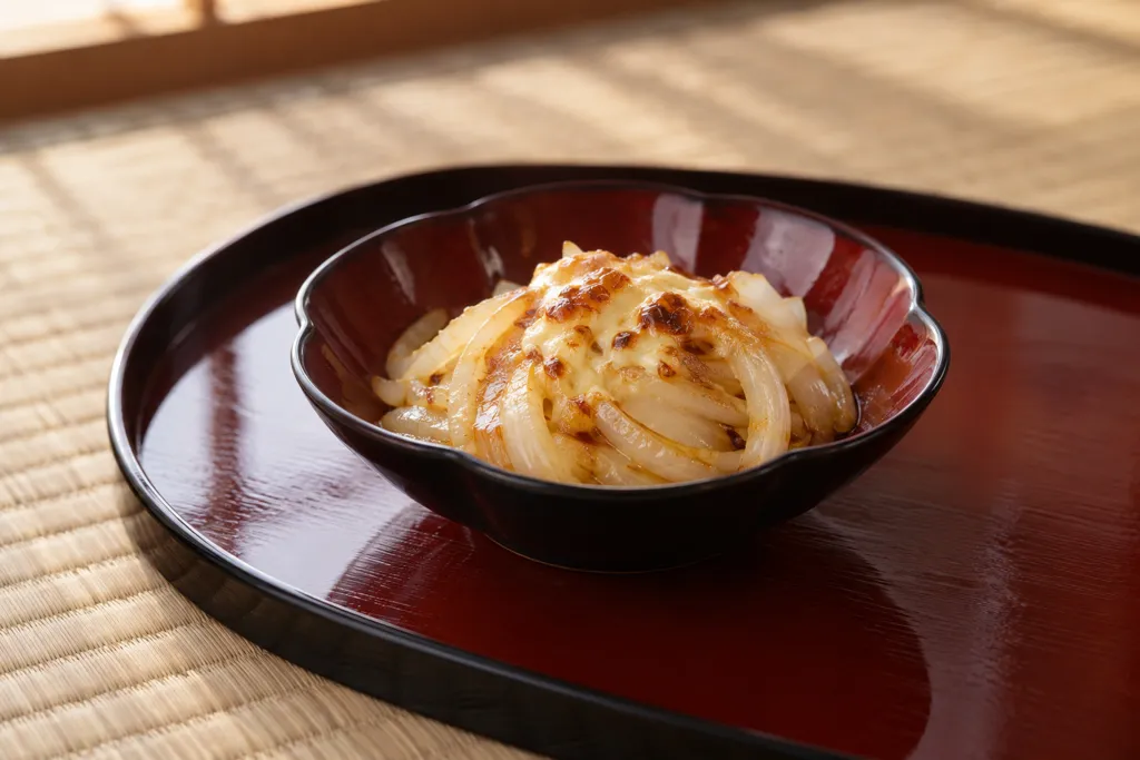 玉ねぎの醤油マヨ焼きの完成イメージ