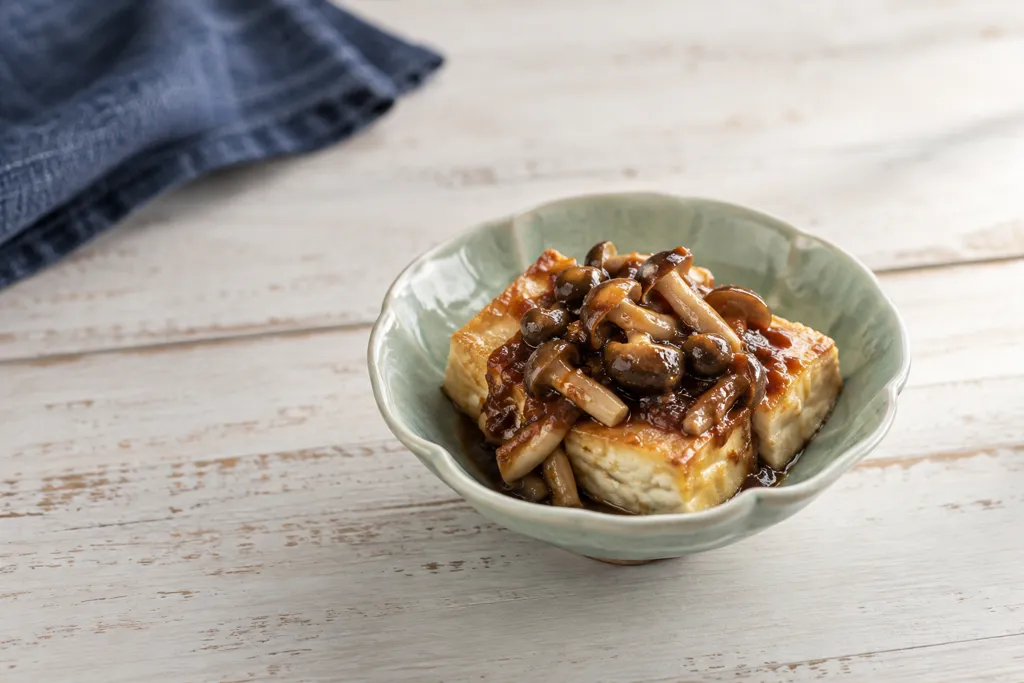 木綿豆腐としめじの田楽の完成イメージ