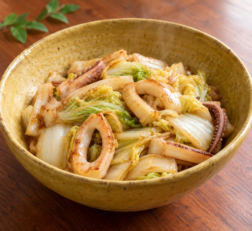 いかと白菜のまろやかバター醤油炒めの完成イメージ