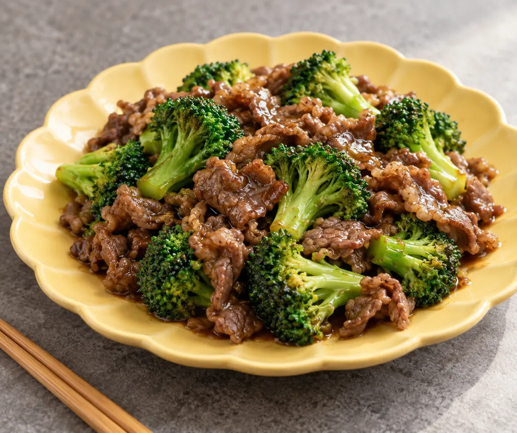 牛肉とブロッコリーのオイスター炒めの完成イメージ