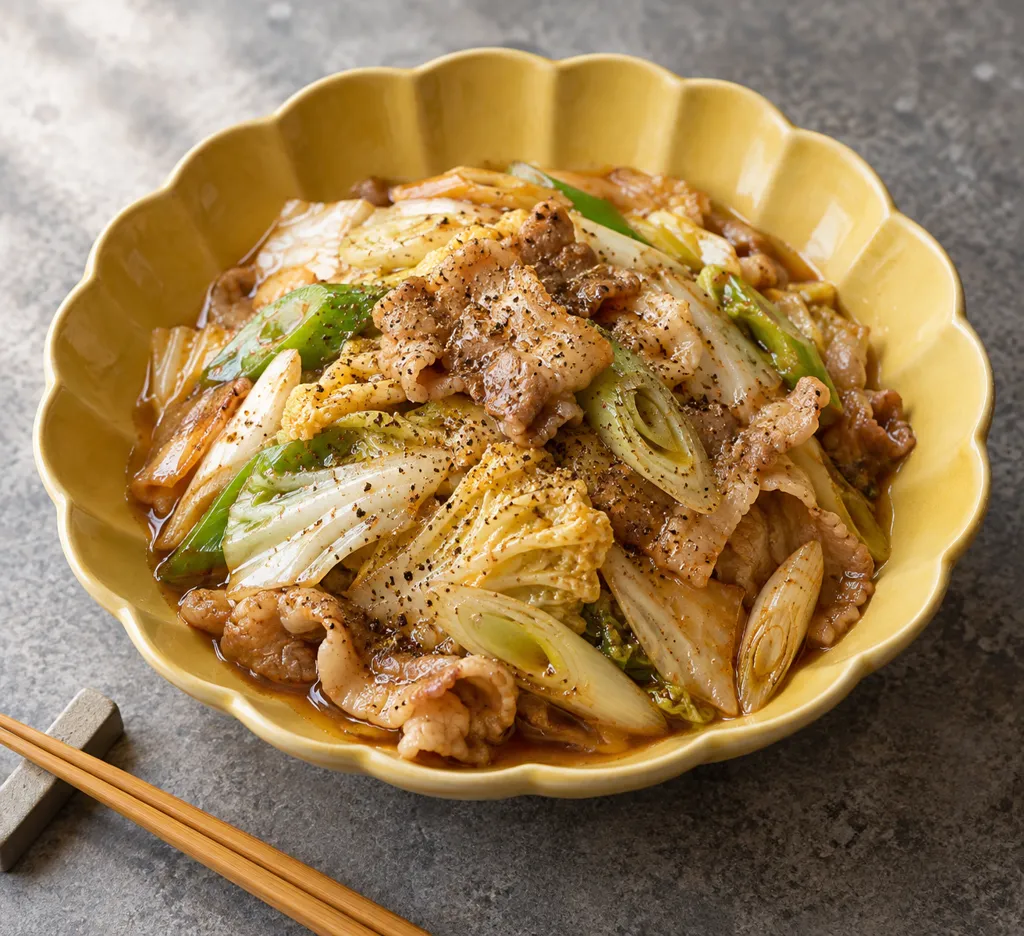 豚バラと白菜の四川風炒めの完成イメージ