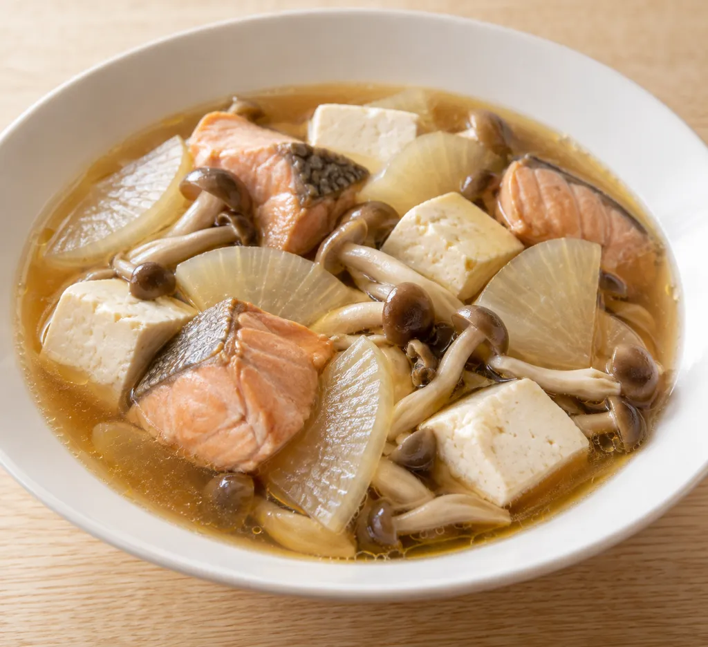 鮭と豆腐の中華寄せ煮の完成イメージ