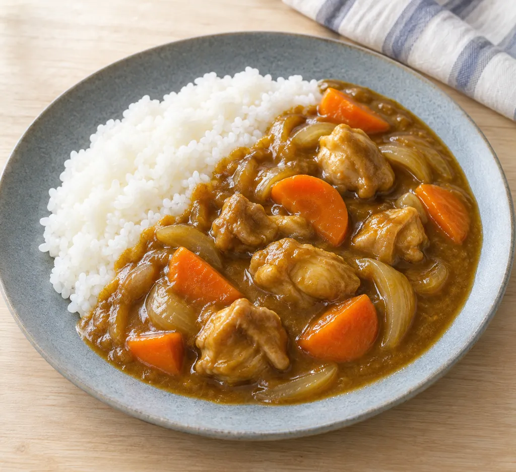 鶏もも肉とにんじんの洋風カレーの完成イメージ