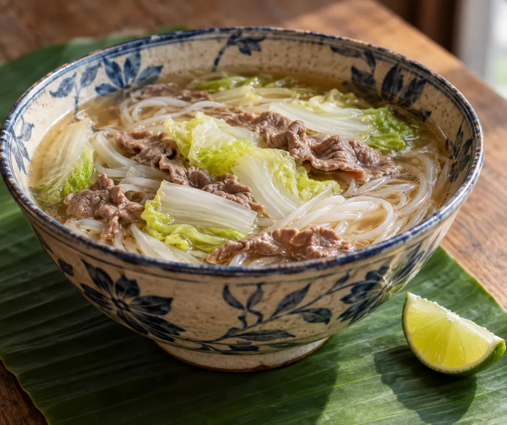 牛肉と白菜のフォーの完成イメージ