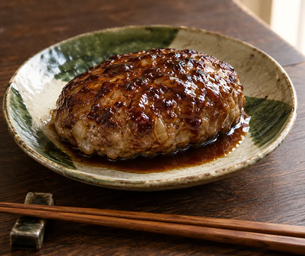 合いびき肉の照り焼きハンバーグの完成イメージ
