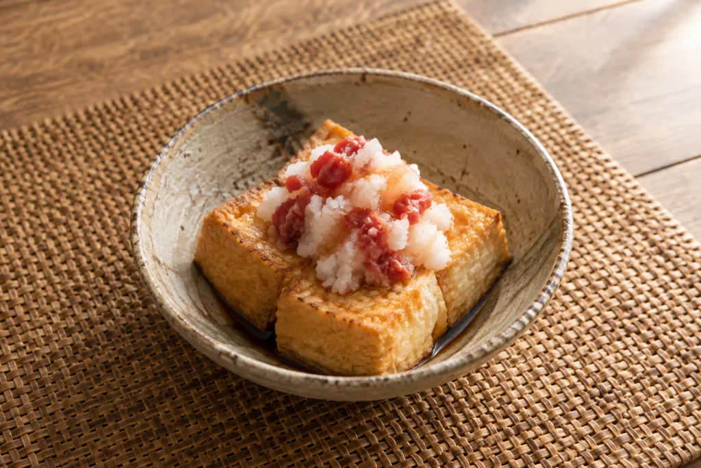 厚揚げの梅おろし添えの完成イメージ