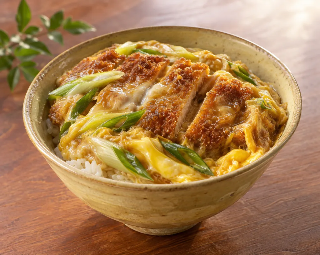 豚肉とねぎのかつ丼の完成イメージ