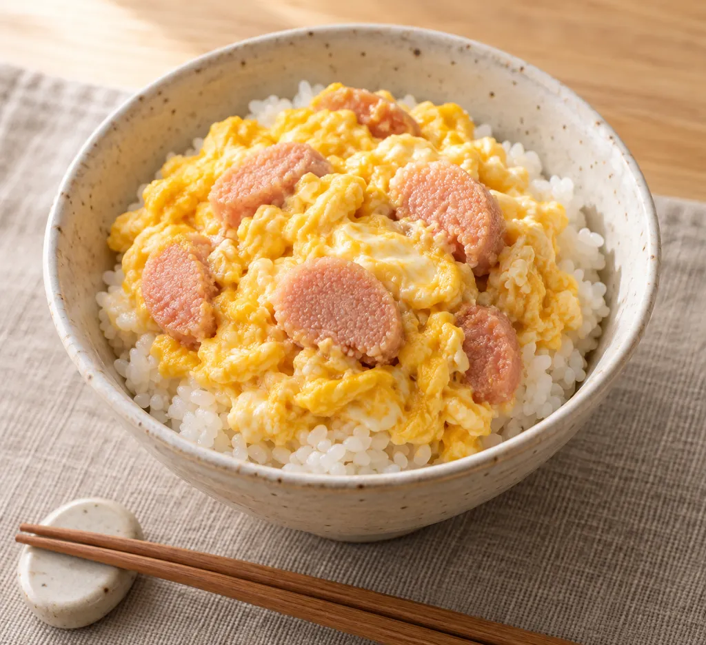 たらこと卵のまろやか丼の完成イメージ