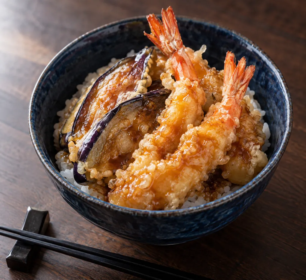時短えびとなすの天丼の完成イメージ
