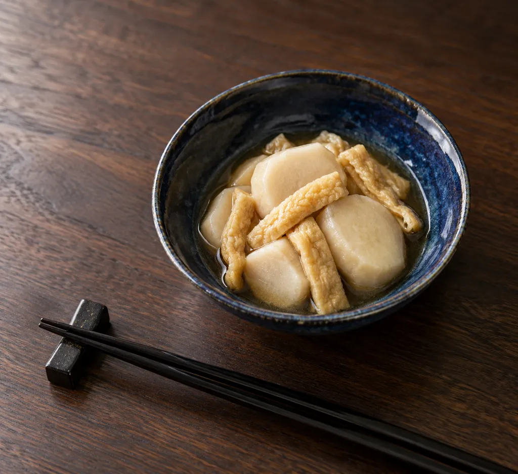 里芋と油揚げのだし煮の完成イメージ