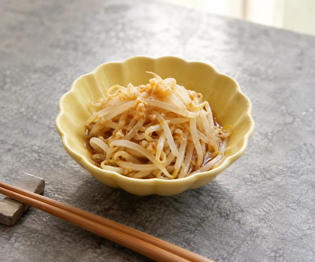 もやしの中華だれがけの完成イメージ