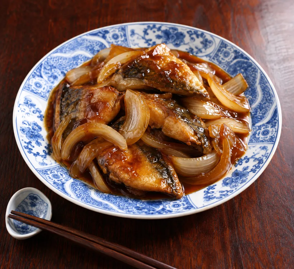 あじと玉ねぎの黒酢あんの完成イメージ