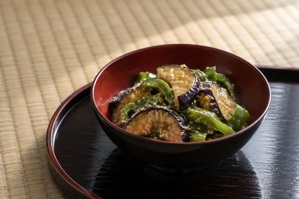 なすとピーマンのごまサラダの完成イメージ