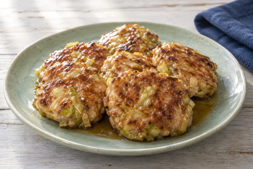キャベツの豚つくね焼きの完成イメージ