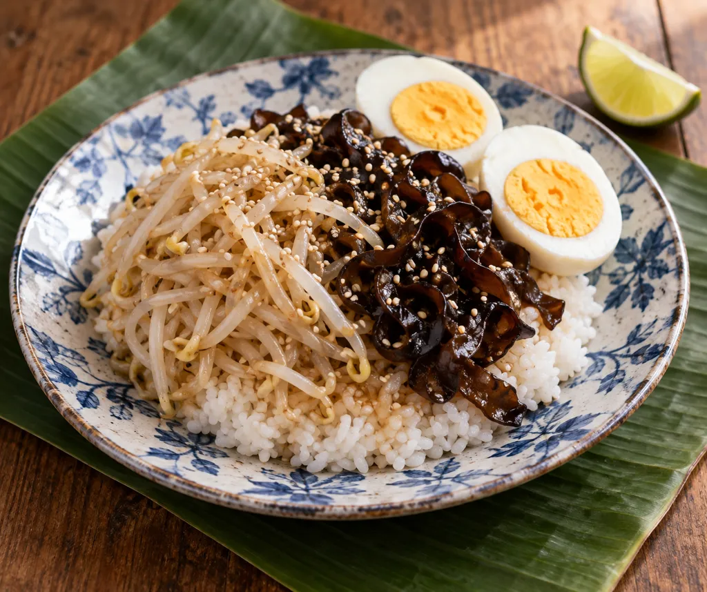 きくらげのナムル丼の完成イメージ