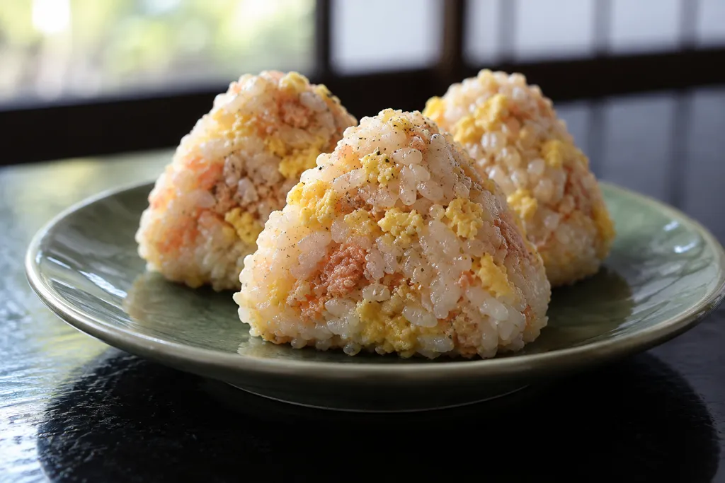 たらこと卵の中華おにぎりの完成イメージ