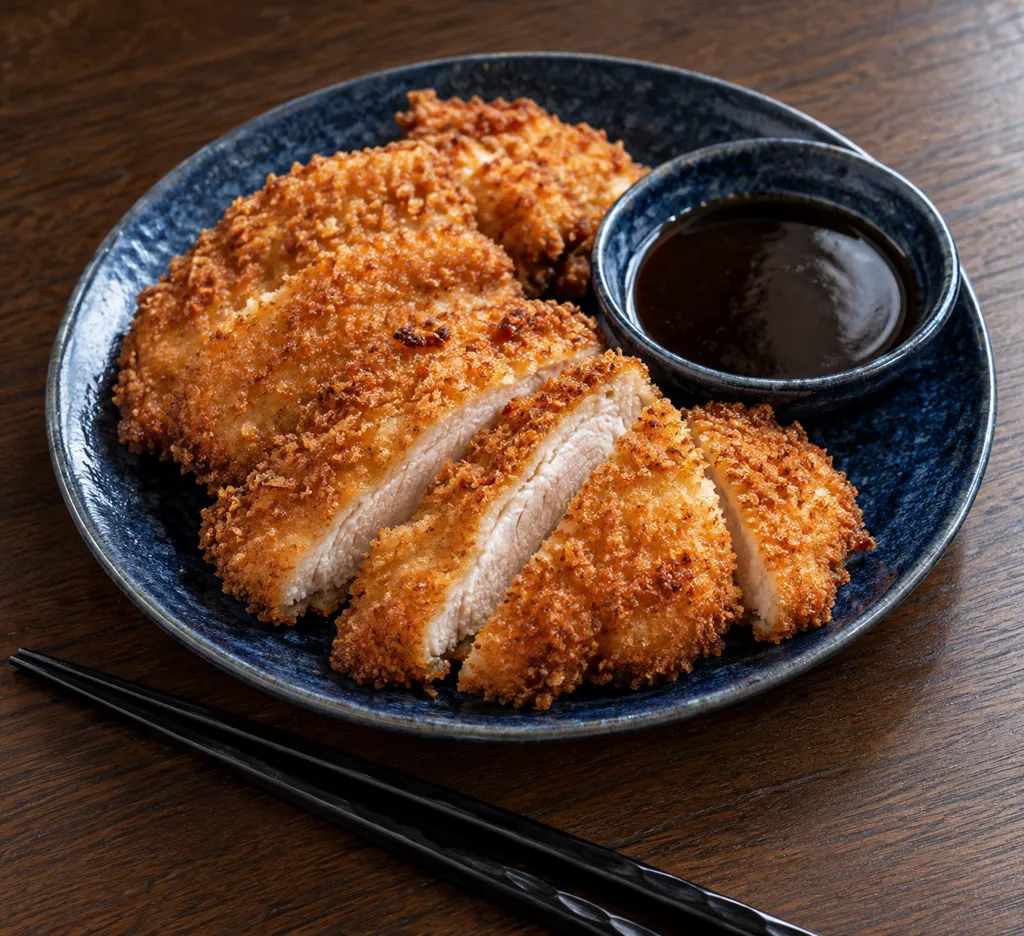 鶏むね肉と甘辛醤油だれのカツの完成イメージ