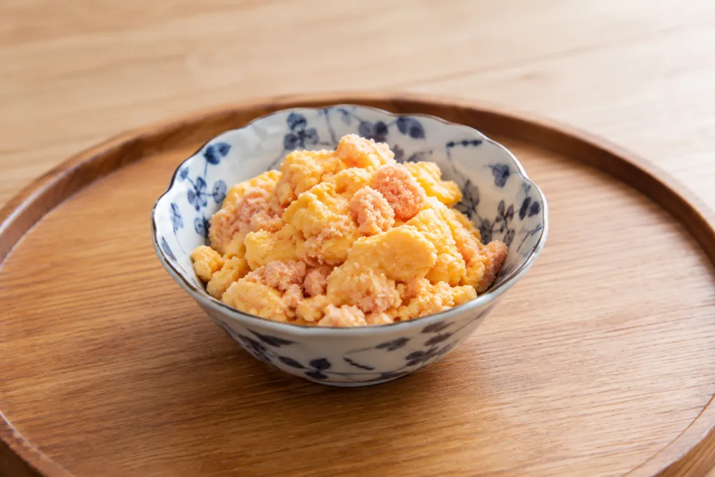 たらこと卵の炒り卵の完成イメージ