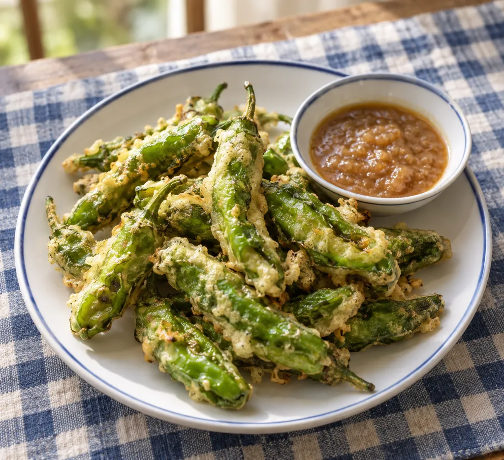 ししとうの衣揚げ焼きの完成イメージ