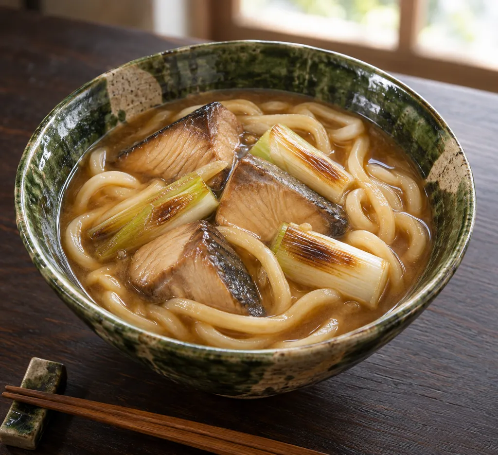 ぶりとねぎの味噌煮込みうどんの完成イメージ