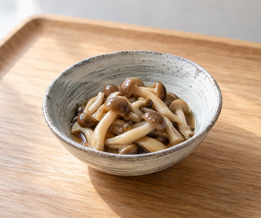 しめじの酒蒸し 醤油風味の完成イメージ