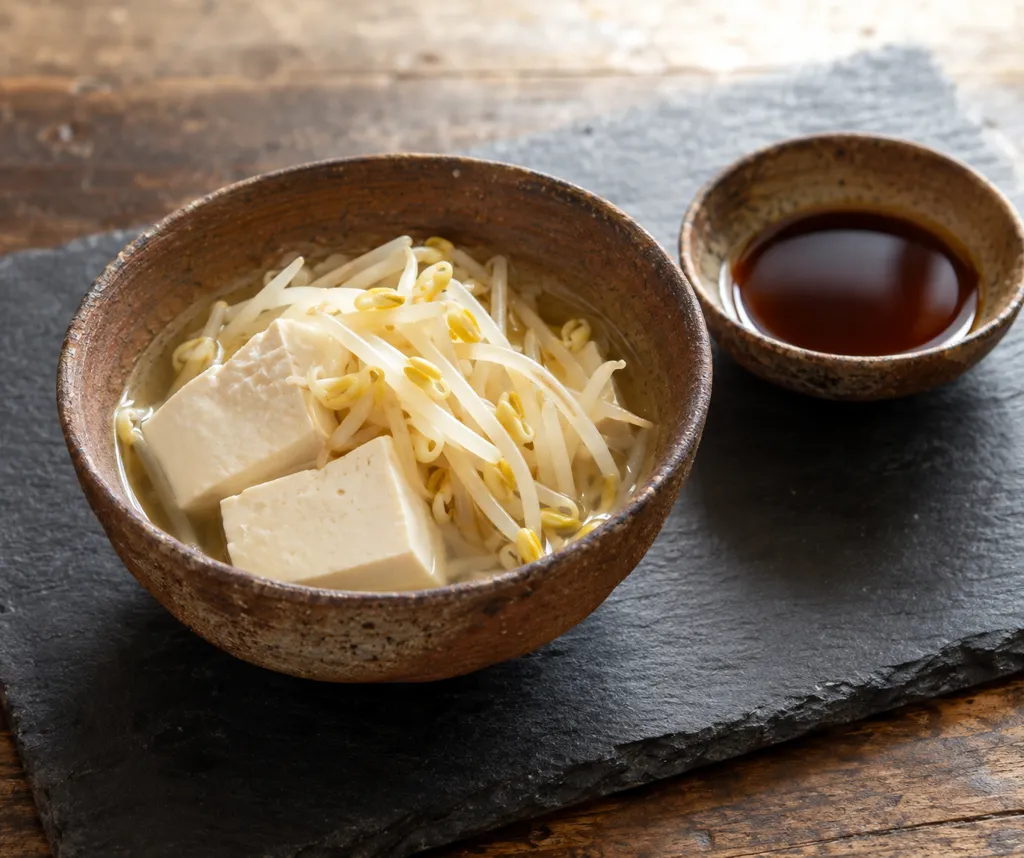 もやしの湯豆腐の完成イメージ