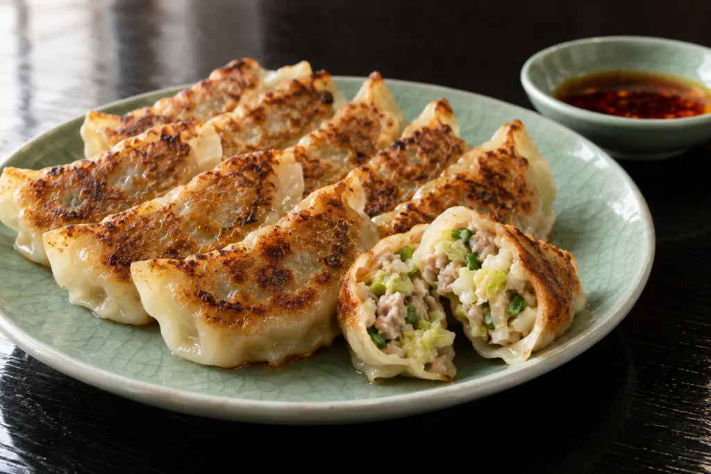 豚ひき肉と白菜の焼き餃子の完成イメージ