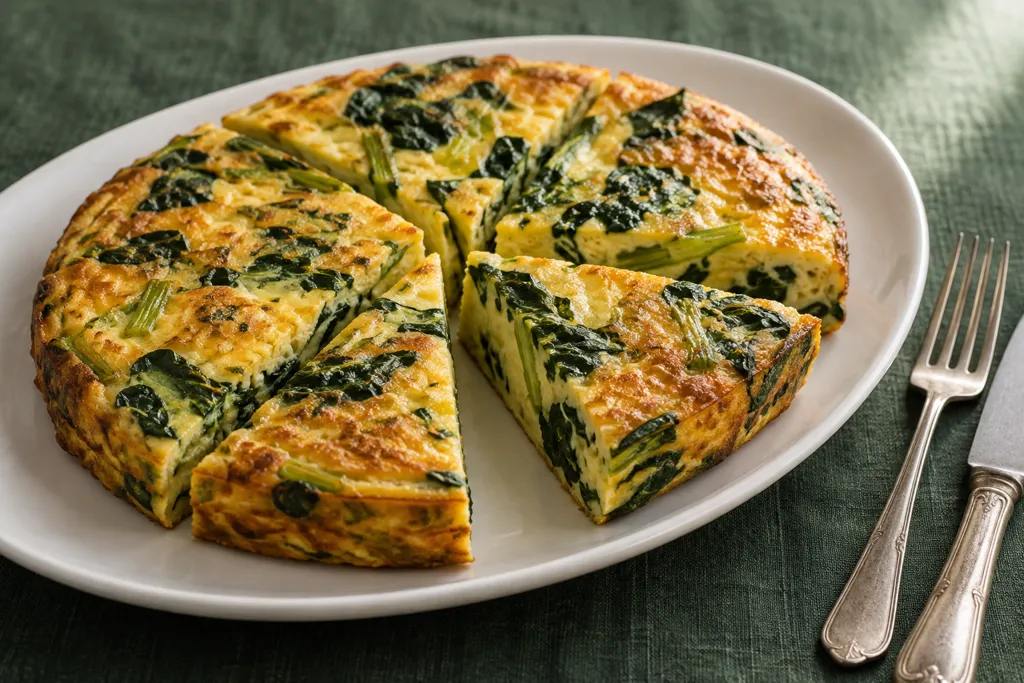 卵と小松菜のチーズフリッタータの完成イメージ