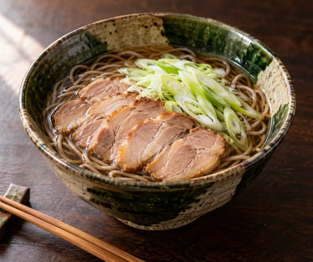チャーシューとねぎの肉そばの完成イメージ