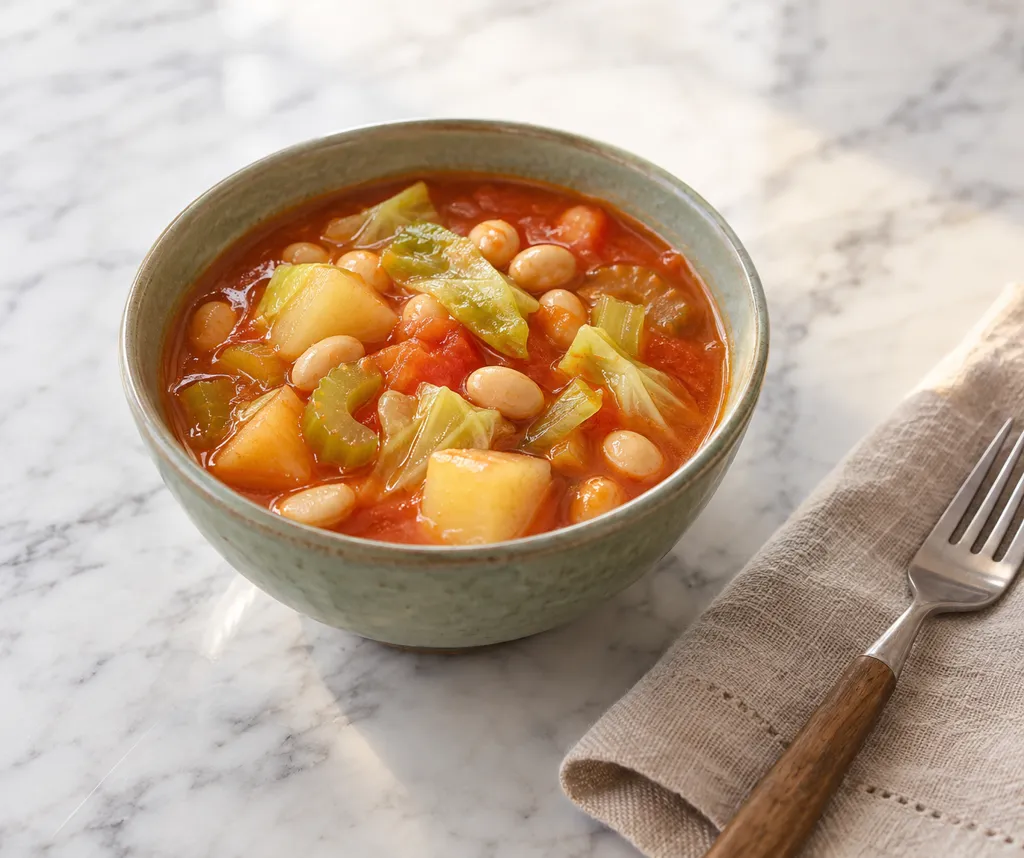 じゃがいもと大豆のミネストローネの完成イメージ