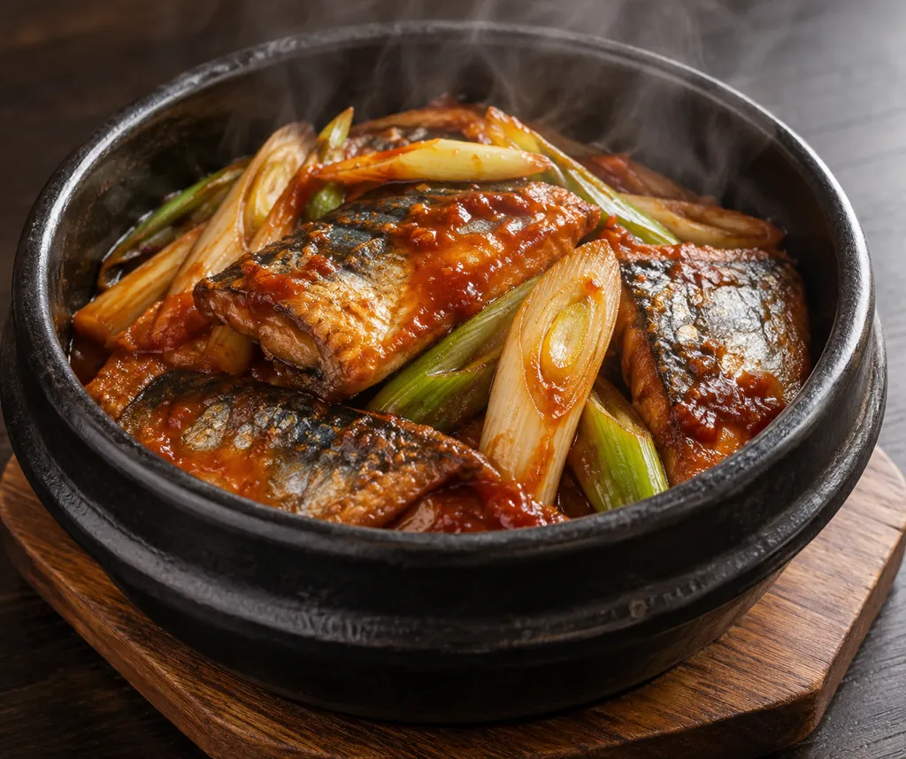 さんまとねぎの韓国風揚げ焼きの完成イメージ