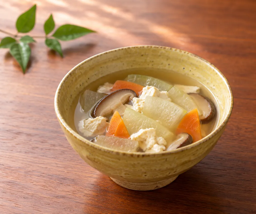 豆腐と冬瓜のけんちん汁の完成イメージ