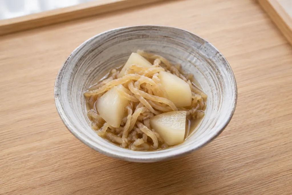切り干し大根とかぶの煮物の完成イメージ