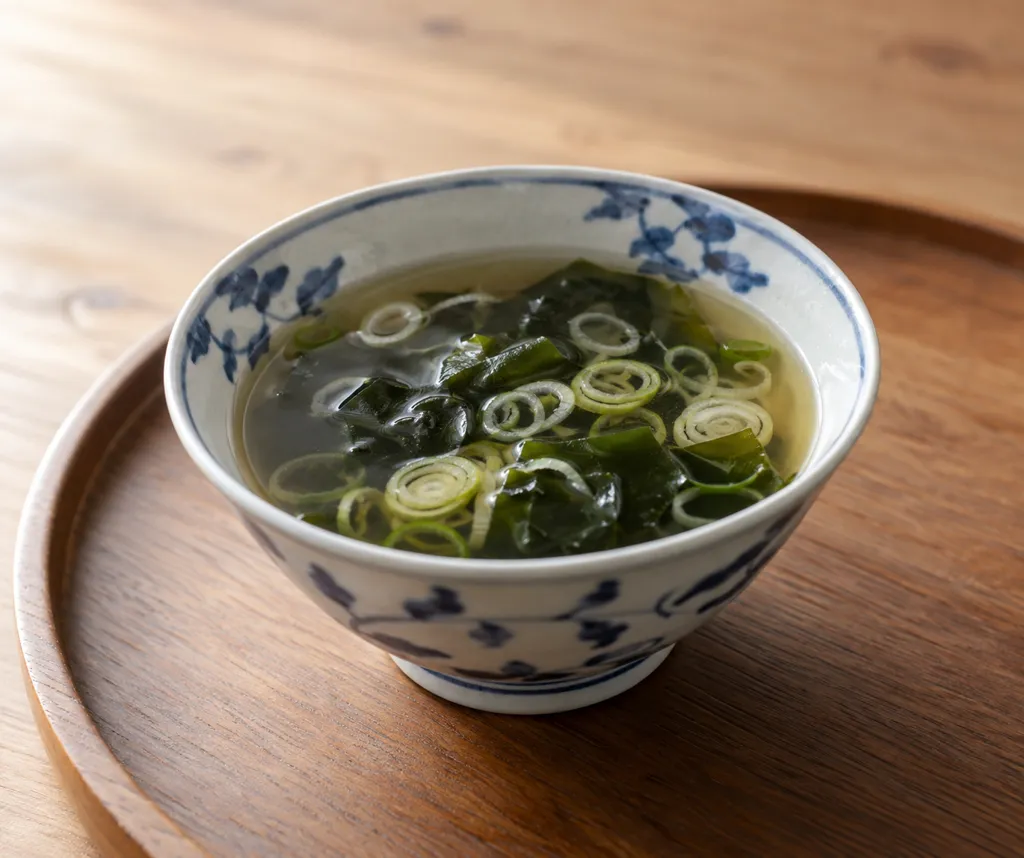 乾燥わかめとねぎのさっぱりスープの完成イメージ