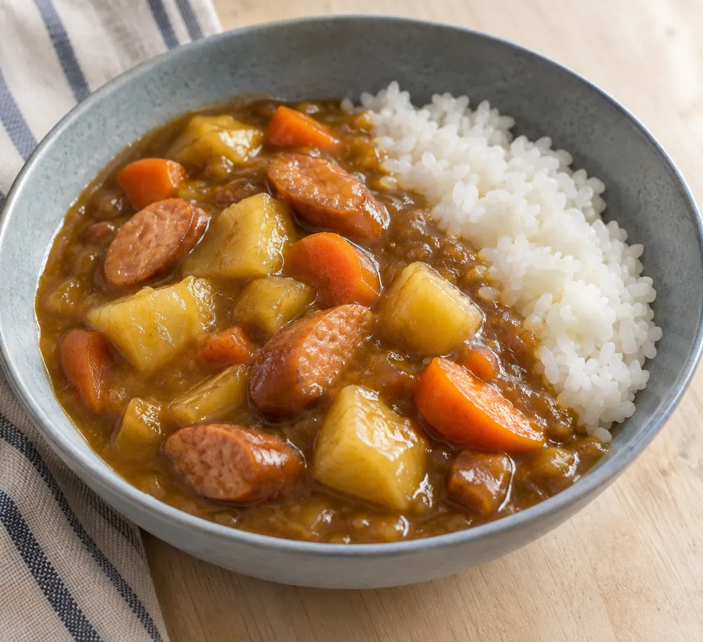 ウインナーとじゃがいもの洋風カレーの完成イメージ